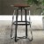Carolina Classics Jamison Adjustable Bar Stool in Brown and Black Perspective: back