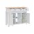 Riverbay Furniture Kitchen Island in White Perspective: back