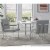 Brika Home Faux Leather Dining Chair in Light Gray (Set of 2) Perspective: back