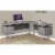 Levan Home L Shaped Corner Computer Desk in Dark Taupe Perspective: back