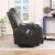 Bowery Hill Faux Leather Massage Rocker Recliner with Swivel Base in Black Perspective: back