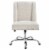 Riverbay Furniture Upholstered Swivel Office Chair in Cream Sherpa Perspective: back
