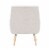 Riverbay Furniture Wood Upholstered Sherpa Accent Chair in Natural Perspective: back