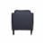 Hawthorne Collections Lazio High Quality Leather Chair - Black Perspective: back