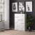 Levan Home Contemporary 5 Drawer Engineered Wood Chest/Bedroom Dresser in White Perspective: back