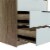 Levan Home 3 Drawer Bedroom Chest Dresser in White & Light Oak Perspective: back