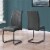 Dining Chair Set Of 2 Side Kitchen Dining Room Pu Leather Look Grey Perspective: back