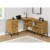 Home Office, Corner 60 l, L Shape, Work, Laptop, Metal, Laminate, Brown, Black, Perspective: back