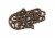 Set of 2 Hand Carved Stained Wood Hamsa Wall Hangings Plaques 11.75 Inches High - Brown Perspective: back