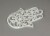 Set of 2 Hand Carved White Wood Hamsa Wall Hangings Plaques 11.75 Inches High - White Perspective: back