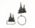 Metal Bear Forest Toilet Paper And Towel Holder Set Bathroom Wall Mounted Decor Perspective: back