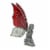 Set of 2 Kneeling Fairies Pewter Figurines Decor Sculptures Mythical Accessories Perspective: back