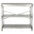 SAFAVIEH Jamison Medium Bookcase Silver Perspective: back