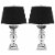 SAFAVIEH Helen Velvet Table Lamp (Set of 2) Perspective: back