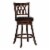 Bowery Hill 31 Swivel Bar Stool in Cherry and Brown Perspective: back