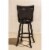 Bowery Hill 31 Faux Leather Swivel Bar Stool in Black Perspective: back