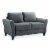 LifeStyle Solutions Transitional 2 Piece Sofa and Loveseat Set in Dark Gray Perspective: back