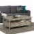 Atlin Designs 2-Drawers Coffee Table in Distressed Gray Perspective: back