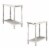 Home Square Slade Wood End Table with Tray in White (Set of 2) Perspective: back