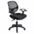 Set of 4 Mesh Office Chairs in Black Perspective: back