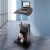 Scranton & Co Deluxe Height Adjustable Laptop Cart in Black Perspective: back