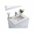 Luna - 30 - White Cabinet + Matte White VIVA Stone Solid Surface Countertop Perspective: back