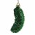 Holiday Ornament Jeweled Pickle Glass Glittered Green Cucumber Go3003 Perspective: back