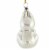 Holiday Ornament Bunny Holding Carrott Glass Rabbit Easter Christmas Of17224 Perspective: back