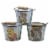 Easter Happy Easter Buckets Set / 5 Tin Basket Decorate Retro Duck Lamb 105052 Perspective: back