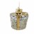 Huras Silver & Gold Christmas Gift Glass Ornament Wedding Anniversary C587 Perspective: back