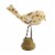 Home Decor Terrazzo Bird On Stand Metal Mother's Day Cb176063 Tan Perspective: back