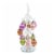 Easter Easter Tree W/Ornaments Set Glass Glitter Accents Ea16280 Dots/Stripes Perspective: back
