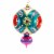 Sbk Gifts Holiday Floral Teal Triple Reflector Ornament Teardrop Christmas Sbk221106 Perspective: back