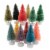 Christmas Rainbow Trees Set/12 Small Br Plastic Mulitcolor Bottle Brush Ms436s Perspective: back