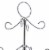 Christmas 4 Tier Silver Ornament Tree Metal Silver 16 Hooks Displayer Bb450640s Perspective: back