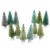 Christmas Winter Green Trees Set 12 Plastic Bottle Brush Neutral Ms436lwg Perspective: back
