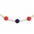 Patriotic Red White Blue Bead Garland Wood Usa Americana A5322 Star Perspective: back