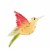 Crystal Expressions Hummingbird With Charm Acrylic Hover Ornament Acry742 Pink Perspective: back