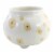 Home Decor Cottage Floral Vase Dolomite Footed Flowers A7007 Yellow Perspective: back