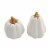 Tabletop Pumpkin Salt And Pepper Shaker Dolomite Halloween Fall H8400 White Perspective: back