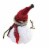 Christmas Snowman Shelf Sitter Polyester Winter Bead Legs Ex21194 Pointed Perspective: back