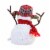 Christmas Snowman Shelf Sitter Polyester Winter Bead Legs Ex21194 Flaps Perspective: back