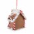 Holiday Ornament Gingerbread House LED Christmas Candy Cane D2881 Santa Perspective: back