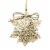 Holiday Ornament Cardinal Snowflake Wood Poinsettia Red Bird 135066 Left Perspective: back