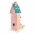Christmas Vintage Santa Townhouse Paper Board Putz Picket Fence Hou336 Perspective: back