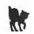Halloween Cat Wall Decoration Paper Mache Vintage-Looking Pm223c Perspective: back