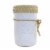 Fall Glazed Harvest Container Dolomite Leaves Pumpkin H9590 White Perspective: back