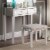 Caleb Mirrored White Vanity Set - 2 Drawers - 2 Piece Set in White - Posh Living Perspective: back
