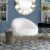 Anthony White Faux Fur Accent Chair - Metal Legs - Upholstered in White - Posh Living Perspective: back