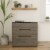 Nexera 600344 Arobas 3Drawer Storage and Filing Cabinet Bark Grey Perspective: back